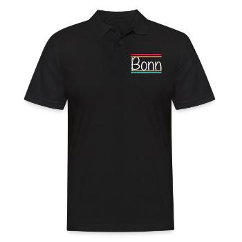 Bonn - Männer Poloshirt - Schwarz - Vorne - Kai (181cm)