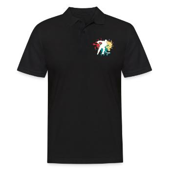 Eishockey - Männer Poloshirt - Schwarz - Vorne - Kai (181cm)