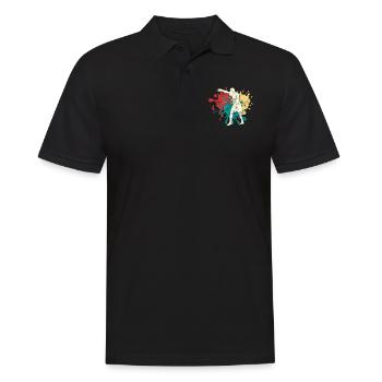 Boxen - Männer Poloshirt - Schwarz - Vorne - Kai (181cm)