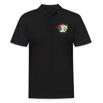 Yoga Méditation Silhouette - Polo Homme - noir - Devant - Kai (181cm)