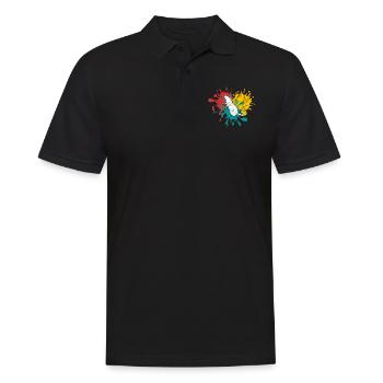 Maus - Männer Poloshirt - Schwarz - Vorne - Kai (181cm)
