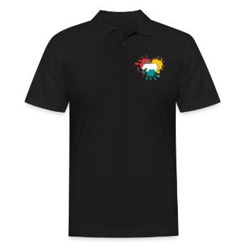 Hippo Silhouette - Men's Polo Shirt - black - Front - Kai (181cm)
