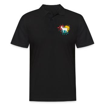 Goat Silhouette - Men's Polo Shirt - black - Front - Kai (181cm)
