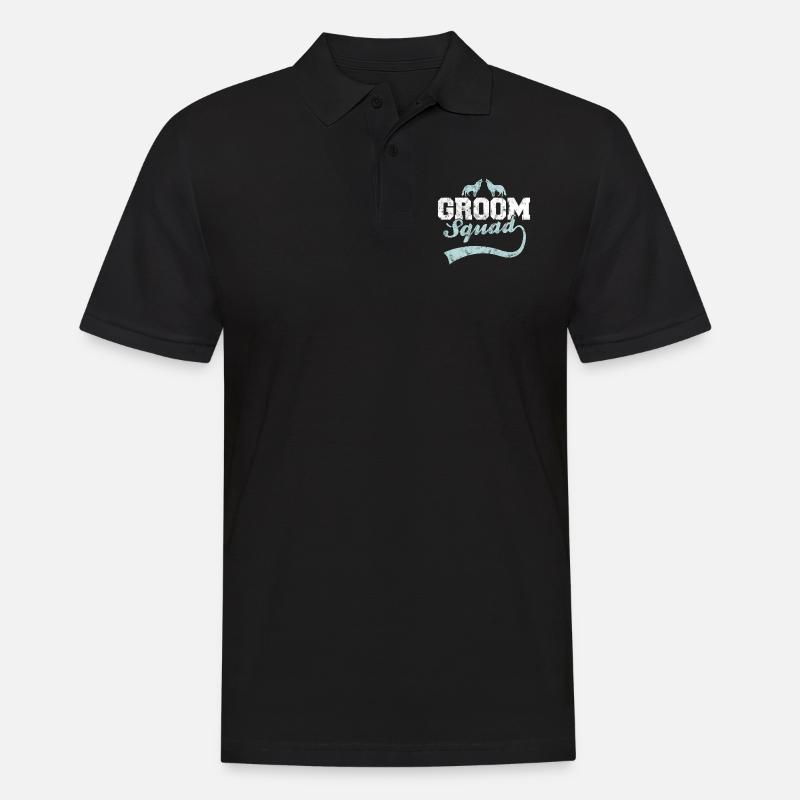 Bräutigam's Wolfsrudel - Männer Poloshirt - Schwarz