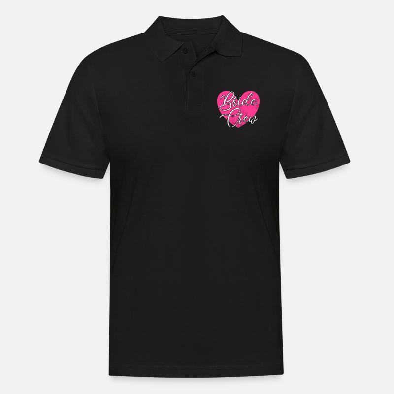 Team Braut bride crew - Männer Poloshirt - Schwarz