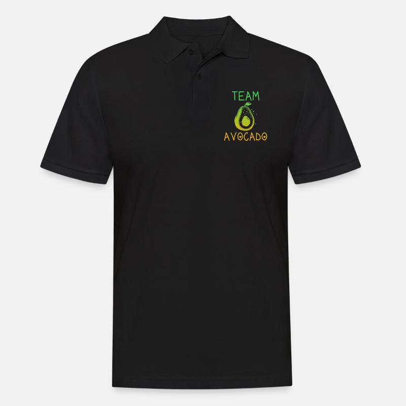 Team Avocado - Männer Poloshirt - Schwarz