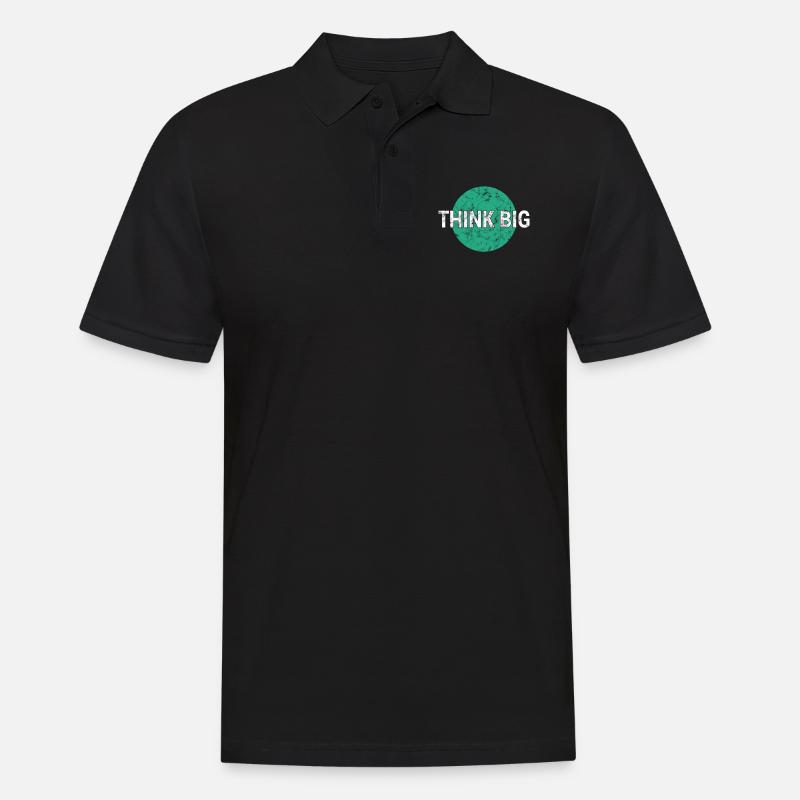 Denke groß think big - Männer Poloshirt - Schwarz