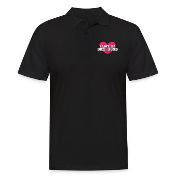 J’aime mon petit ami - Polo Homme - noir - Devant - Kai (181cm)
