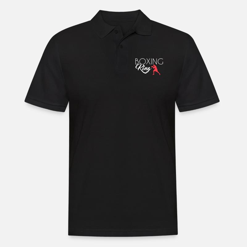 Boxen King - Männer Poloshirt - Schwarz
