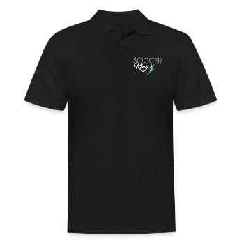 Fußball King - Männer Poloshirt - Schwarz - Vorne - Kai (181cm)