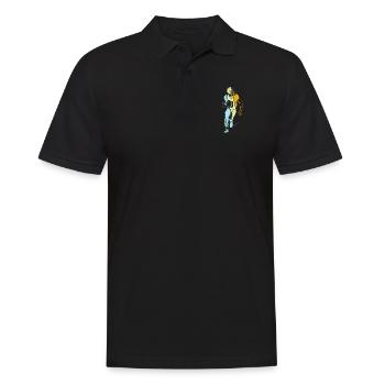 Football Rétro - Polo Homme - noir - Devant - Kai (181cm)