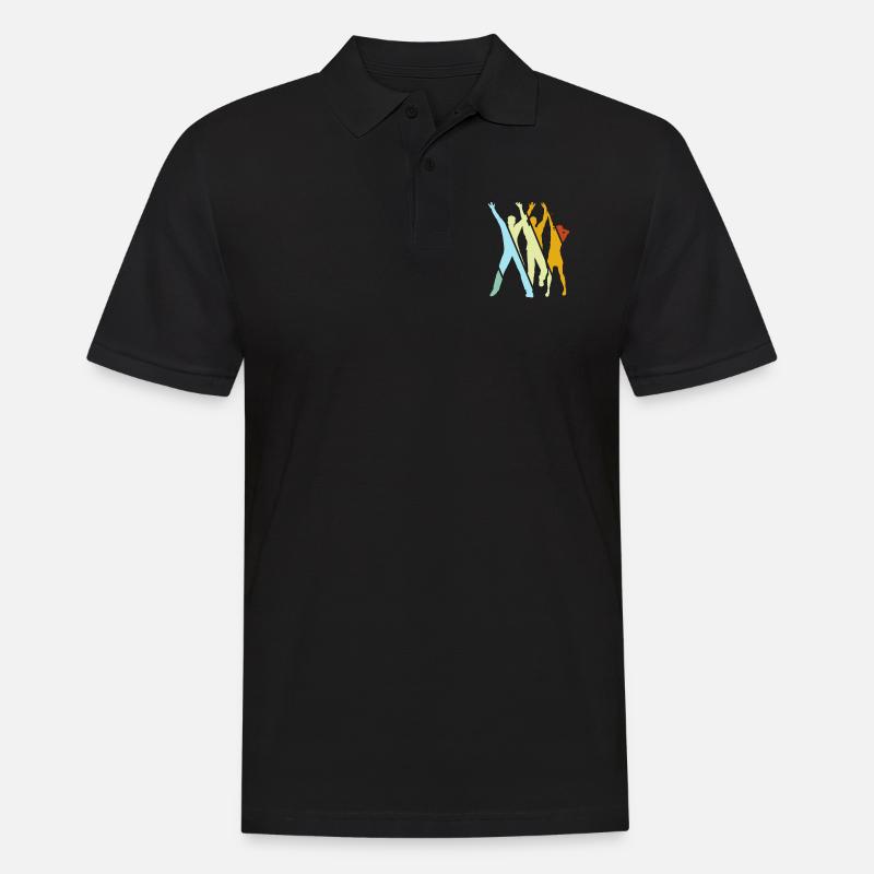 Tanzen Retro - Männer Poloshirt - Schwarz