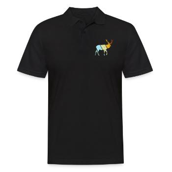 Hirsch Retro - Men's Polo Shirt - black - Front - Kai (181cm)