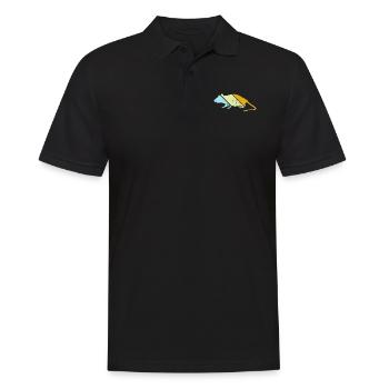 Maus Retro - Männer Poloshirt - Schwarz - Vorne - Kai (181cm)
