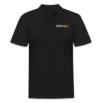 Bergsteigen Retro - Männer Poloshirt - Schwarz - Vorne - Kai (181cm)