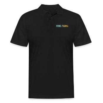 Padel Tennis Rétro - Polo Homme - noir - Devant - Kai (181cm)