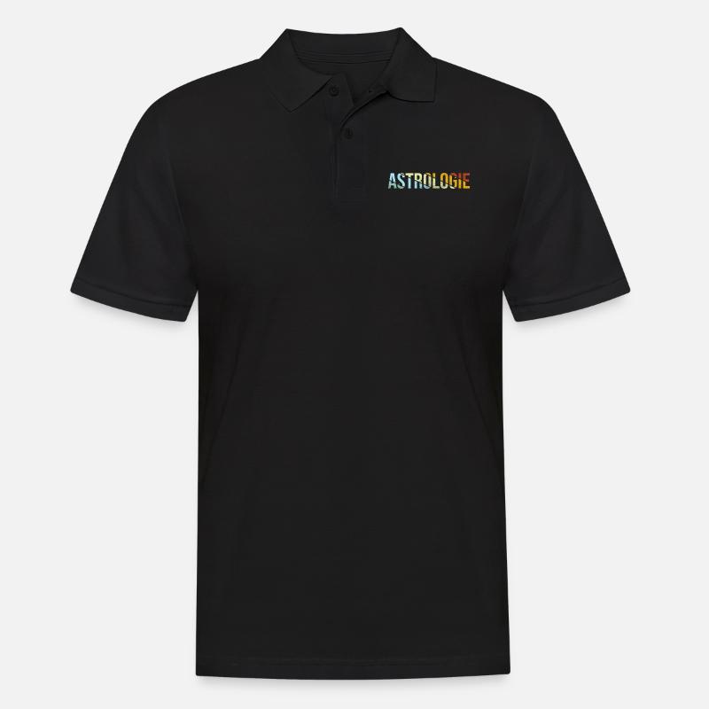 Astrologie Retro - Männer Poloshirt - Schwarz
