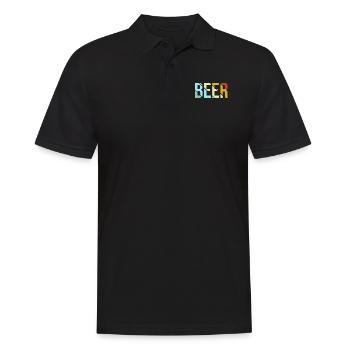 Beer Retro - Men's Polo Shirt - black - Front - Kai (181cm)