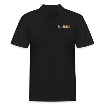 Billiards Retro - Männer Poloshirt - Schwarz - Vorne - Kai (181cm)