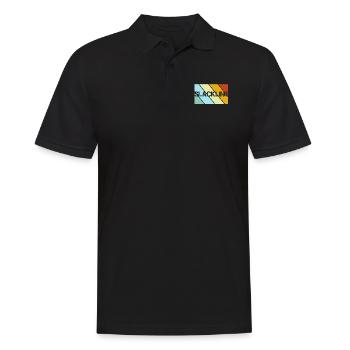Slackline Retro - Men's Polo Shirt - black - Front - Kai (181cm)