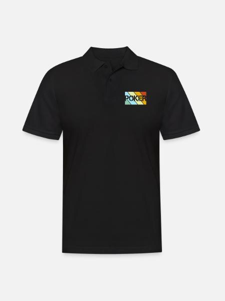Poker Rétro - Polo Homme - noir