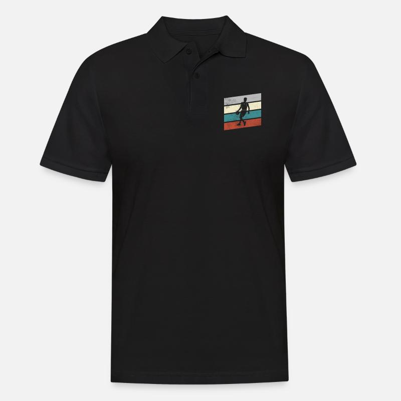 Basketball Retro - Männer Poloshirt - Schwarz