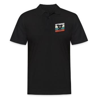 Koala Retro - Men's Polo Shirt - black - Front - Kai (181cm)