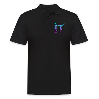 Turnen - Männer Poloshirt - Schwarz - Vorne - Kai (181cm)