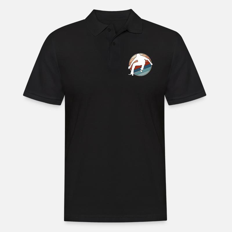 Skating Retro - Männer Poloshirt - Schwarz