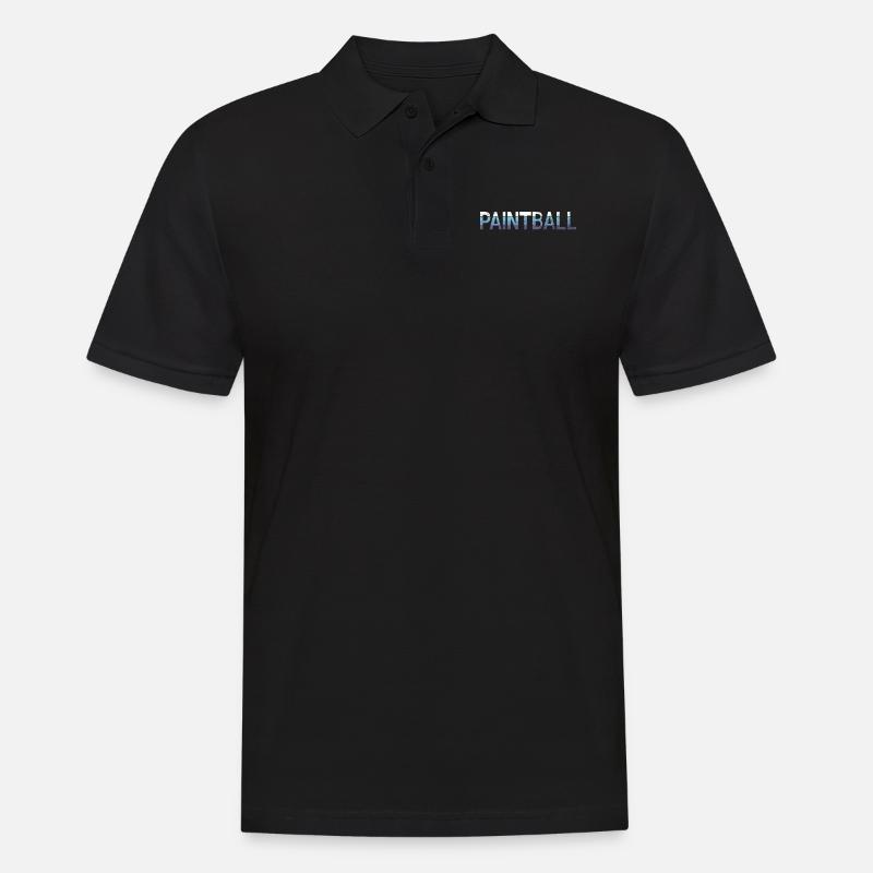 Paintball - Männer Poloshirt - Schwarz