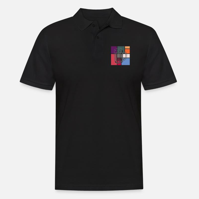 Bier - Männer Poloshirt - Schwarz