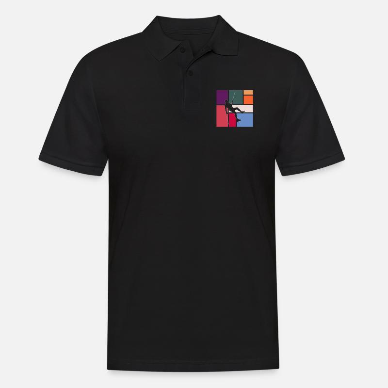 Klettern - Männer Poloshirt - Schwarz