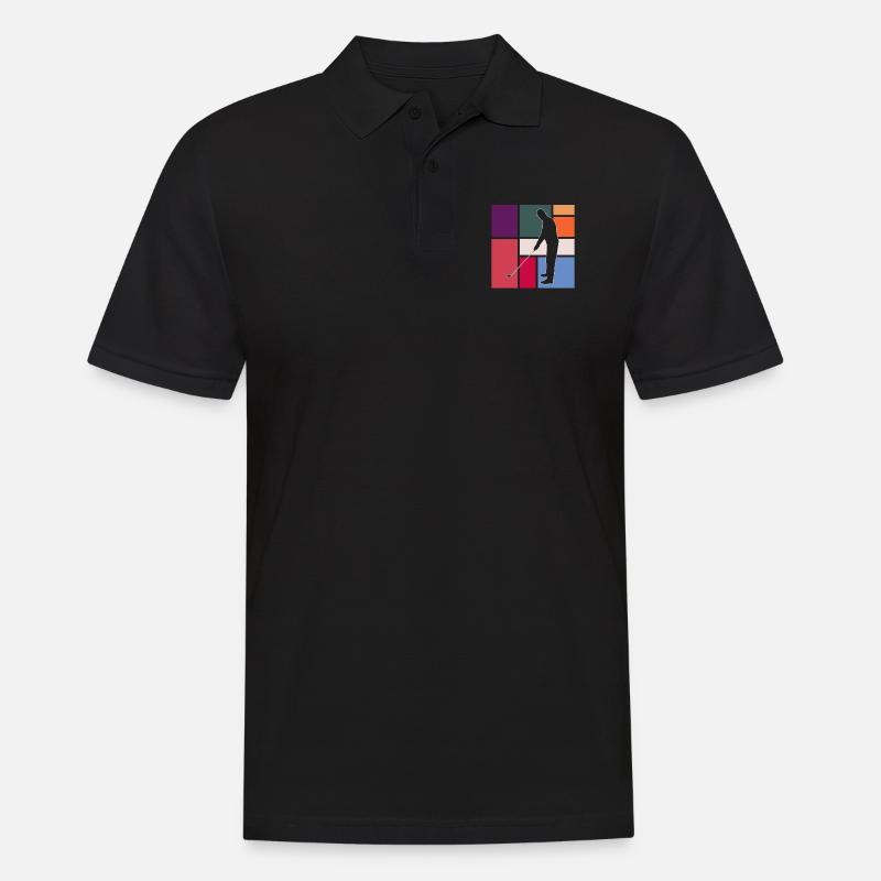 Golf - Männer Poloshirt - Schwarz