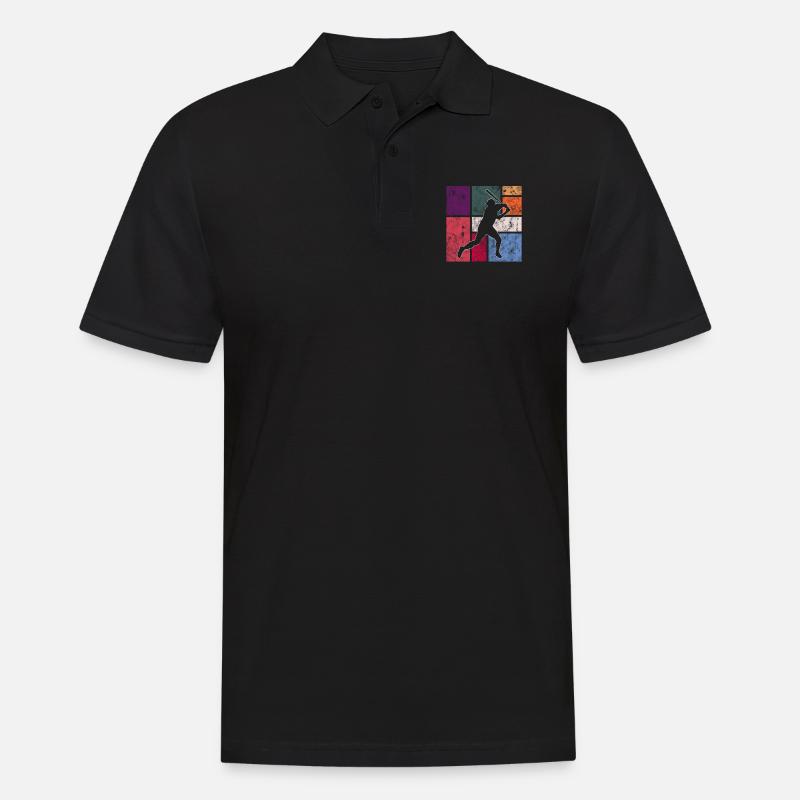 Baseball - Männer Poloshirt - Schwarz