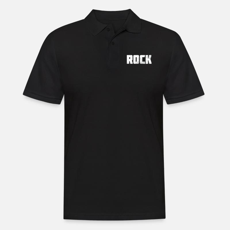 Rock - Männer Poloshirt - Schwarz