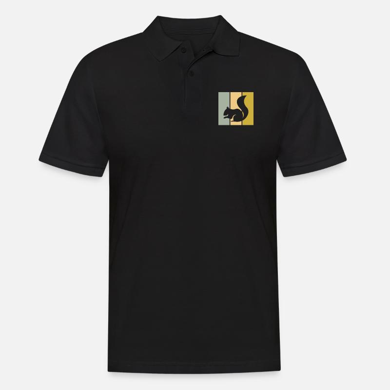 Eichhörnchen - Männer Poloshirt - Schwarz