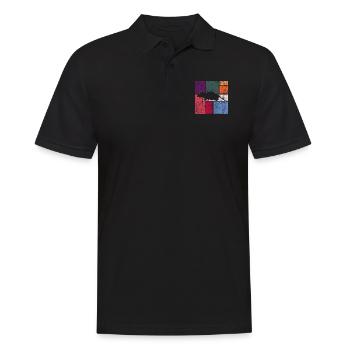 Maus - Männer Poloshirt - Schwarz - Vorne - Kai (181cm)