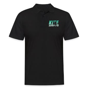 Kite surfing - Men's Polo Shirt - black - Front - Kai (181cm)