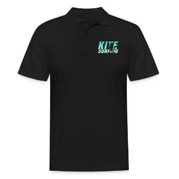 Kite Surfing - Men's Polo Shirt - black - Front - Kai (181cm)