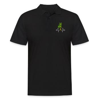 Battement de cœur de paume - Polo Homme - noir - Devant - Kai (181cm)