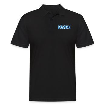 München - Männer Poloshirt - Schwarz - Vorne - Kai (181cm)