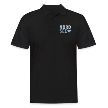 Nordsee - Männer Poloshirt - Schwarz - Vorne - Kai (181cm)