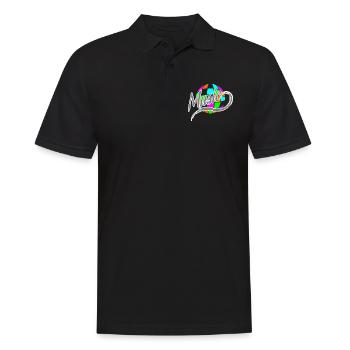 DJ - Männer Poloshirt - Schwarz - Vorne - Kai (181cm)