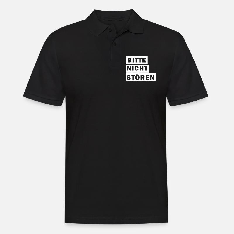 bitte nicht stören - Männer Poloshirt - Schwarz