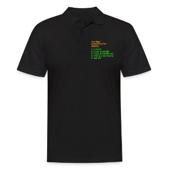 The five Swabian times - Men's Polo Shirt - black - Front - Kai (181cm)