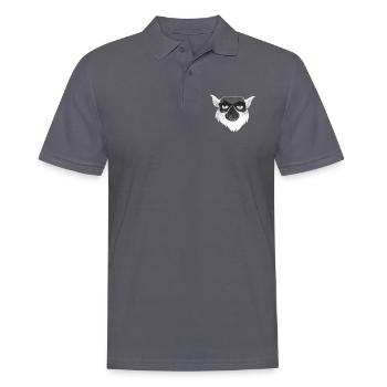 Visage de lémurien malheureux grincheux - Polo Homme - charbon - Devant - Nico (186cm)