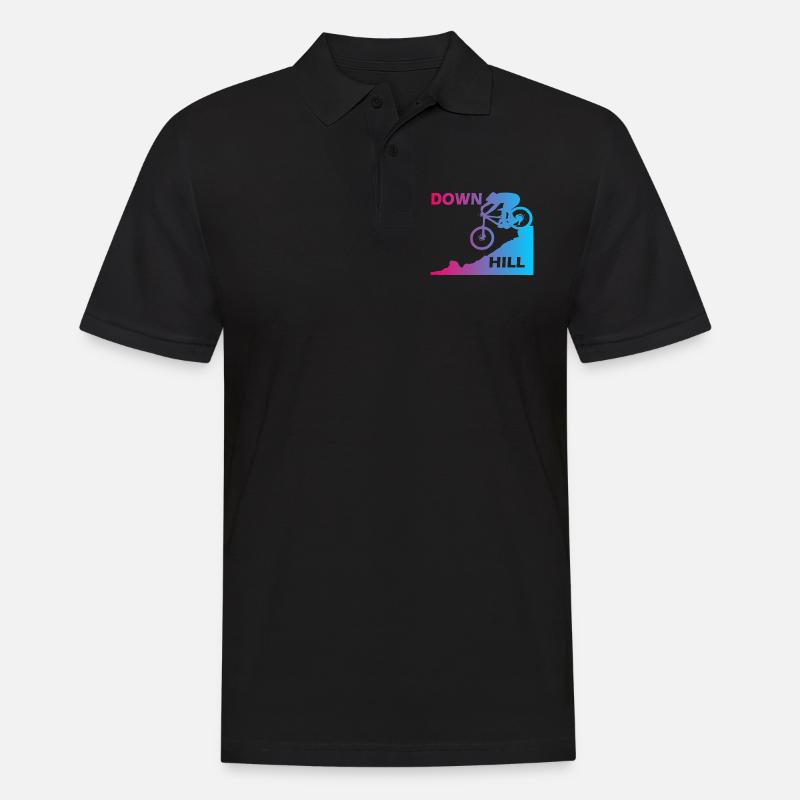 Downhill - Männer Poloshirt - Schwarz