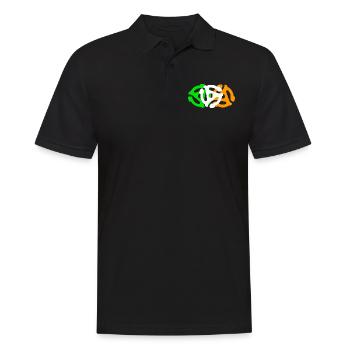 Green White Orange Adapters - Men's Polo Shirt - black - Front - Kai (181cm)