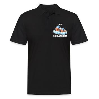 Schlafshirt Dachshund Schlafanzug Geschenk - Männer Poloshirt - Schwarz - Vorne - Kai (181cm)