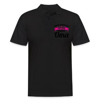 Oma Mutter Tag Omi Geschenk - Männer Poloshirt - Schwarz - Vorne - Kai (181cm)